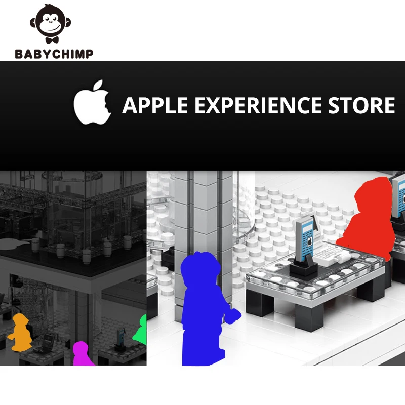 Creator City светодиодный набор строительных блоков Apple Store Street View классические