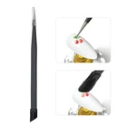 Пинцет для ногтей с силиконовой насадкой, 2 головки, для 3D наклеек, стразы, инструменты для маникюра