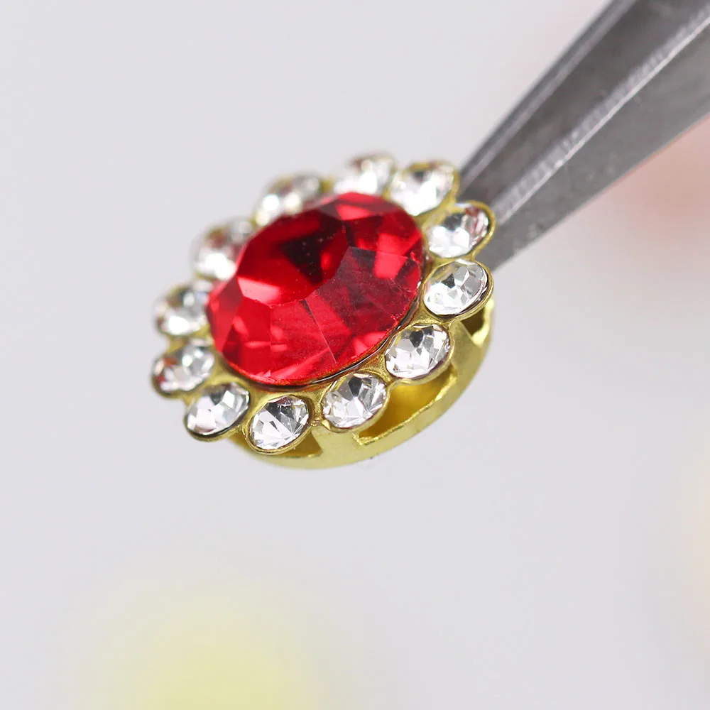 20/100 шт. стеклянные пуговицы Стразы для одежды