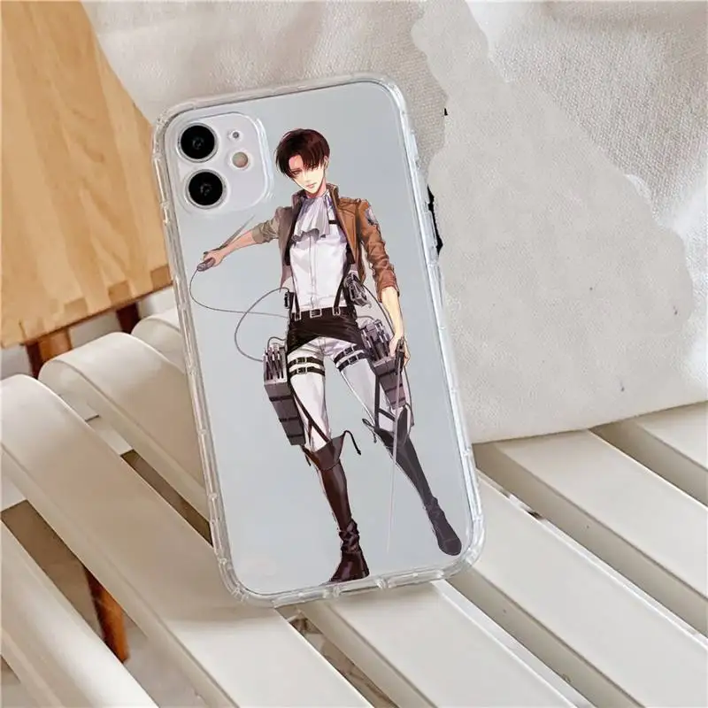 

attack on titan anime Phone Case Transparent for iPhone 11 12 mini pro XS MAX 8 7 6 6S Plus X 5S SE 2020 XR