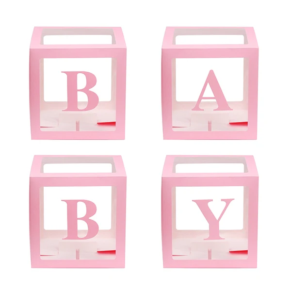 4 шт./компл. квадратные коробки для детских шаров прозрачная коробка декор дня