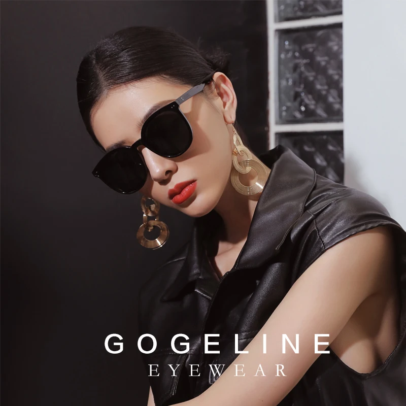 

Gogeline женские брендовые дизайнерские поляризационные солнцезащитные очки кошачий глаз 100% защита от УФ-лучей модные квадратные оттенки