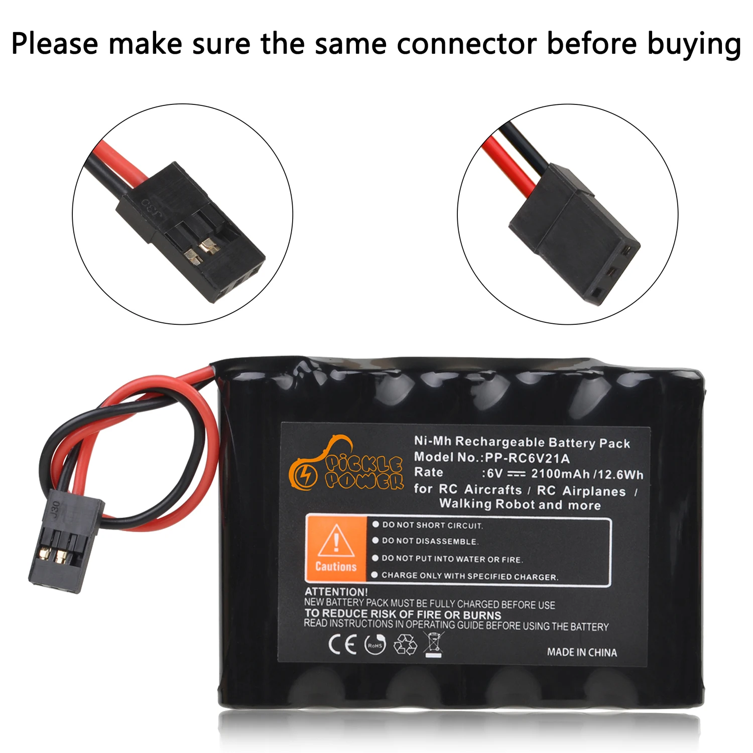 6V Radio Receiver Battery for Futaba RC Toy Car Airplane Helicopters Servo Controller Transmitter with Hitec Connector | Электроника