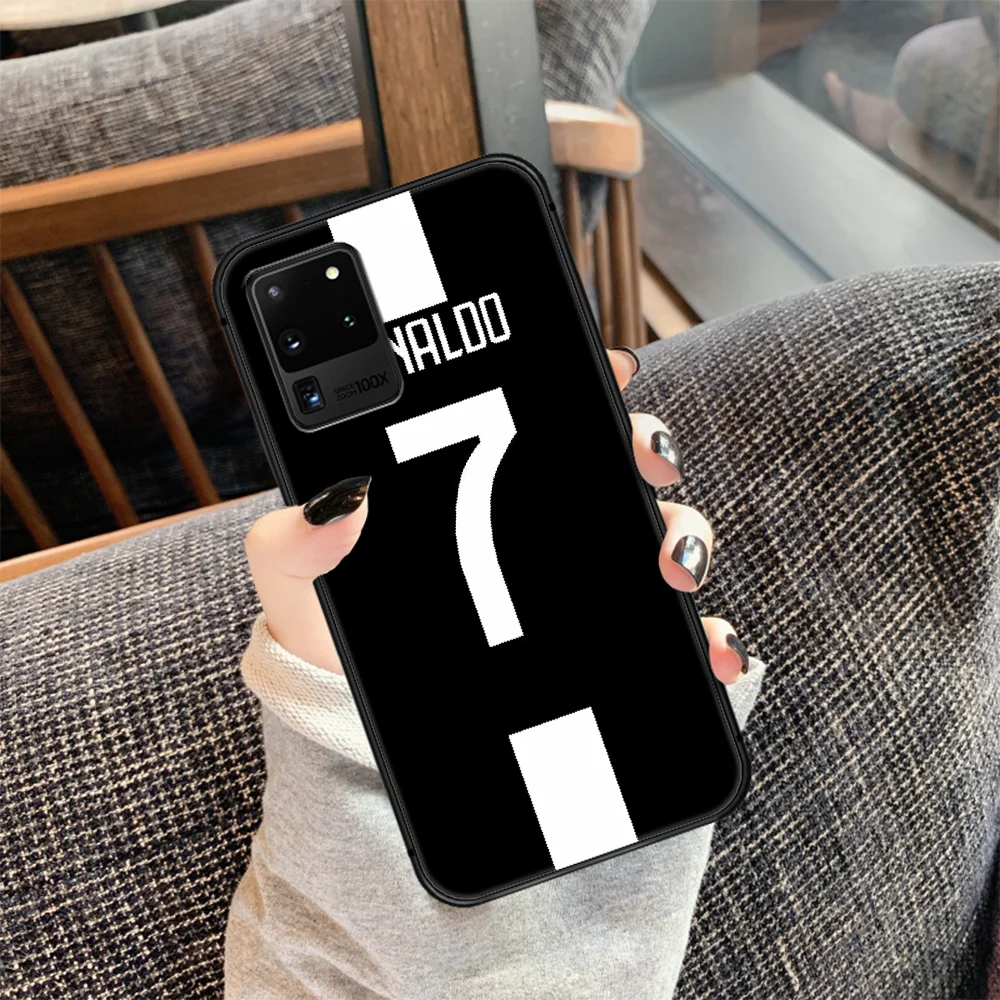 

Ronaldo Football superstar CR7 Phone Case Cover Hull For Samsung Galaxy S 7 8 9 10 e 20 FE edge uitra plus Note 9 10 20 Black