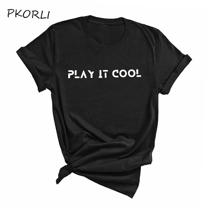 Модная Футболка Kpop MonstaX с принтом Play It Cool Monsta X хлопковая футболка коротким