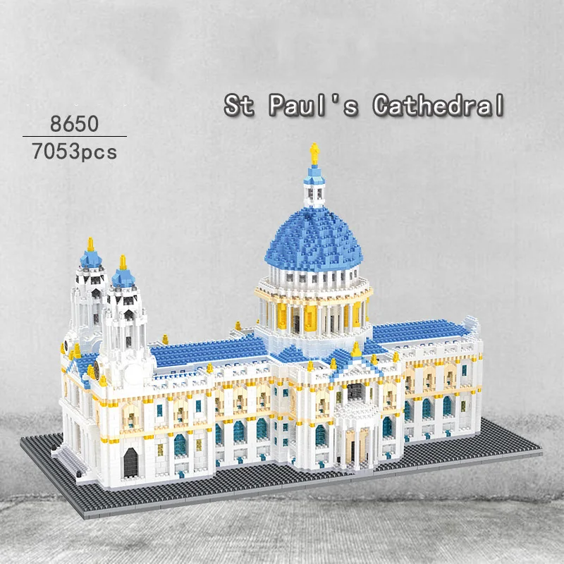 

7053Pcs City Series Mini World Architecture St Paul's Cathedral Block Set 3D London Church Building Brick Toy For Children Gift