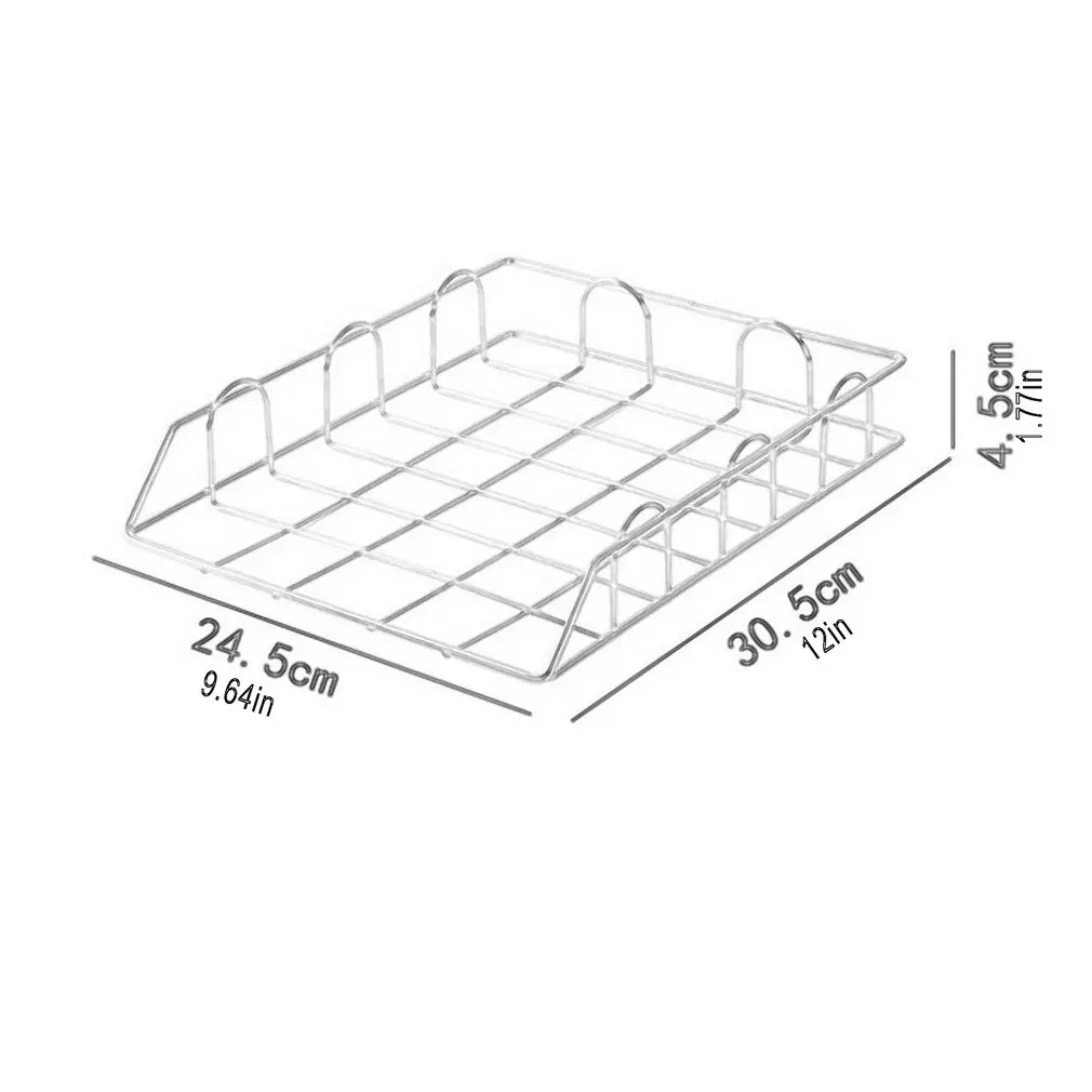 

Gold Metal File Tray Desk Accessorie Magazine Holder Handmade Overlayabl File Office Organizer Layering Paper Storage Paper Tray