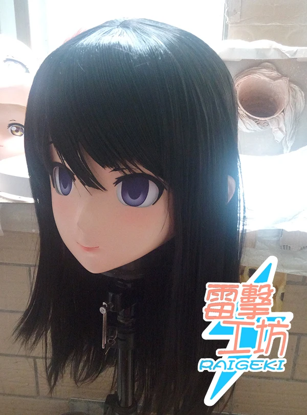 (RG9187)Customize Full Head Female/Girl Resin Japanese Animegao Cartoon Character Crossdress Cosplay Kigurumi Doll Mask | Тематическая