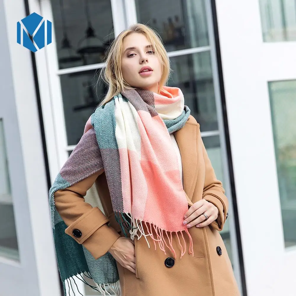 190*50 см осень зима мода плед шарфы для женщин палантин теплый кашемировый шарф