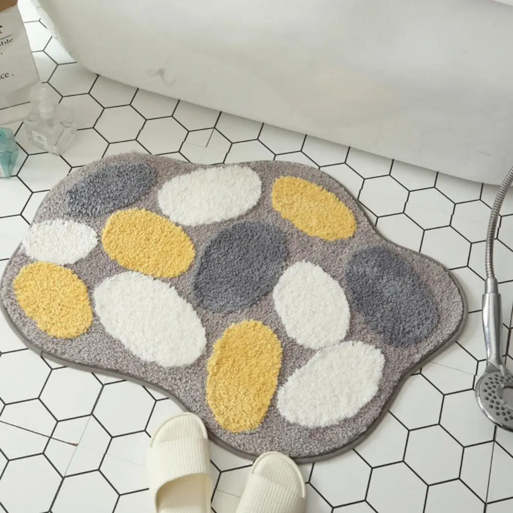 Мультяшный напольный коврик неправильной формы плюшевый ковер в виде яиц мягкий