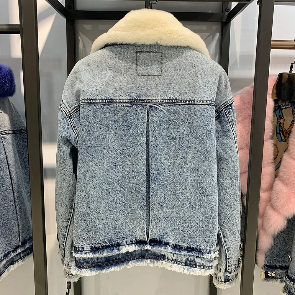 Дизайнерская джинсовая куртка Новое поступление зимняя модная женская верхняя
