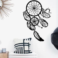 art design dream catcher vinyl wall sticker home decor feathers night symbol indian decal bedroom livingroom dream catch