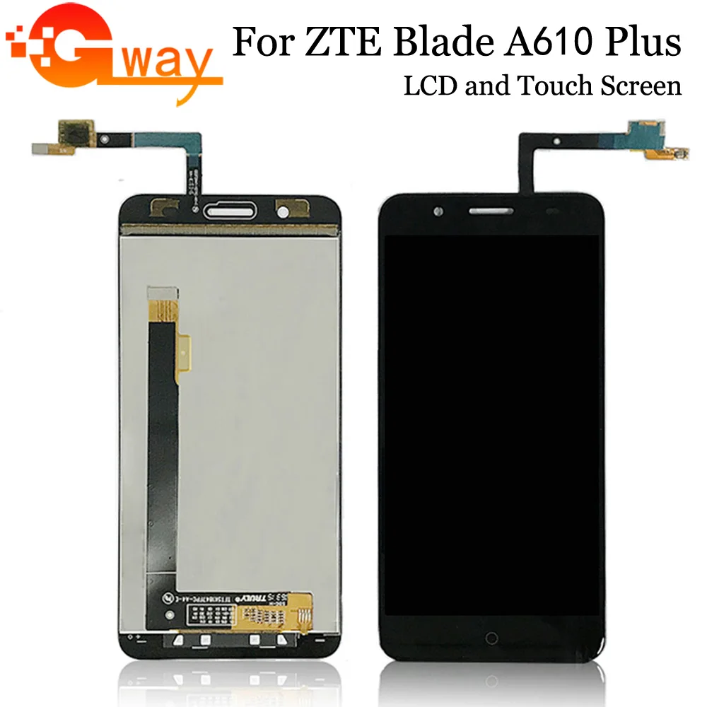 ЖК дисплей 5 дюйма для ZTE Blade A610 Plus + сенсорный экран 0 дигитайзер в сборе Замена|display