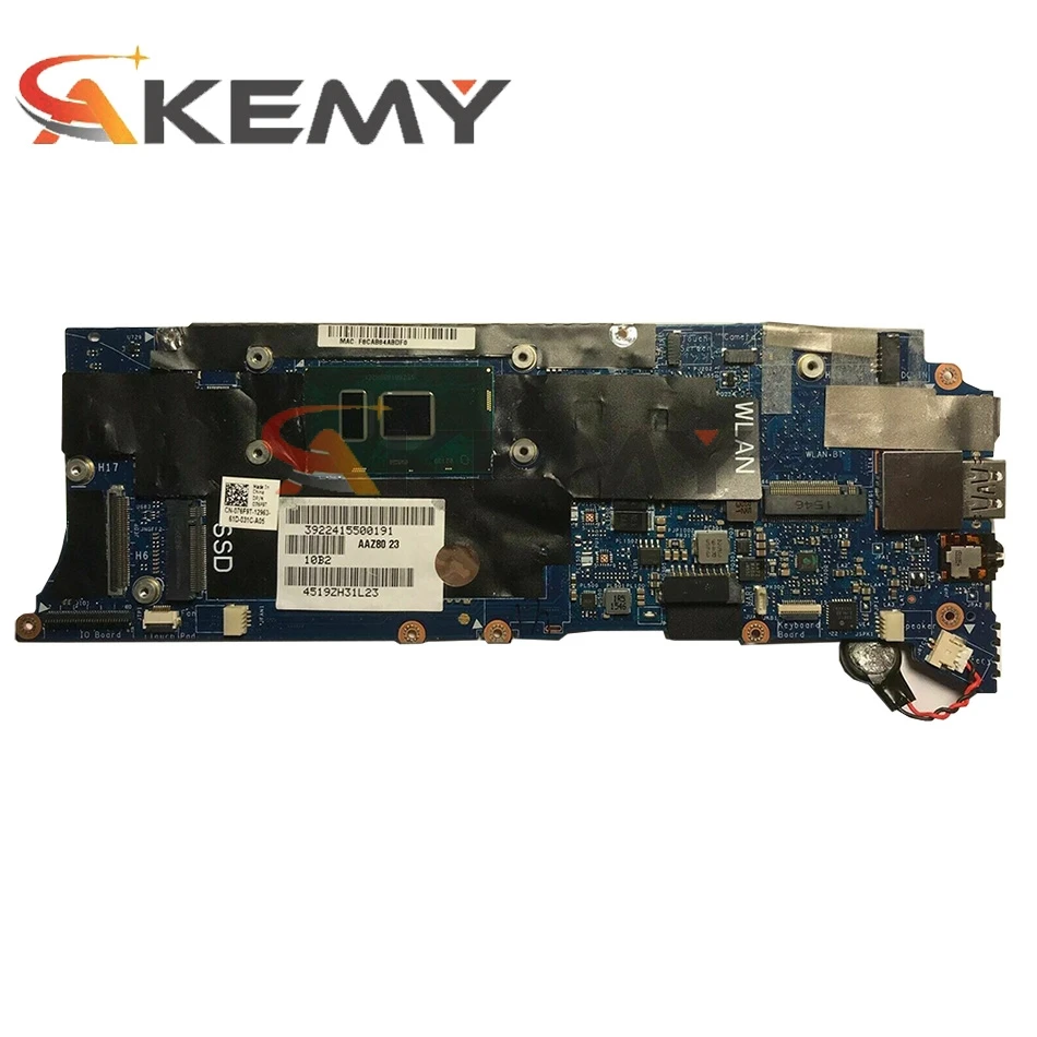 Оригинальная материнская плата для ноутбука DELL XPS 9350 LA-C881P CN-0KV8M6 0KV8M6 SR2EZ i7-6500U -