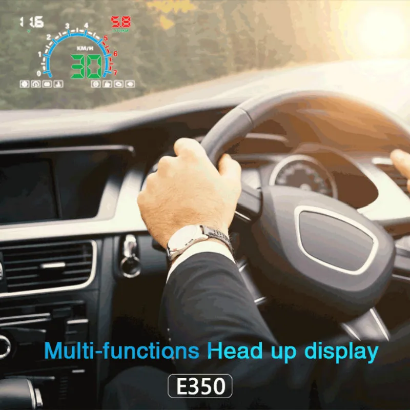 HUD Дисплей автосигнализации проекционный спидометр на лобовом стекле OBD 2