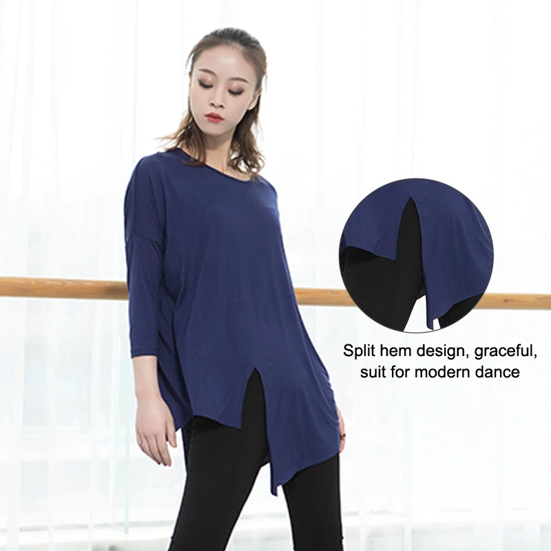 Новинка 2021 женская одежда для йоги однотонная блузка с асимметричным подолом