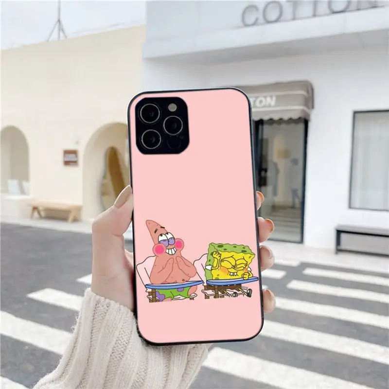 

Soft Cover Friends Sponges Cartoon Bobs Phone Case For Iphone 6 6s 7 8 Plus XR X XS XSmax 11 12 Pro Mini Max