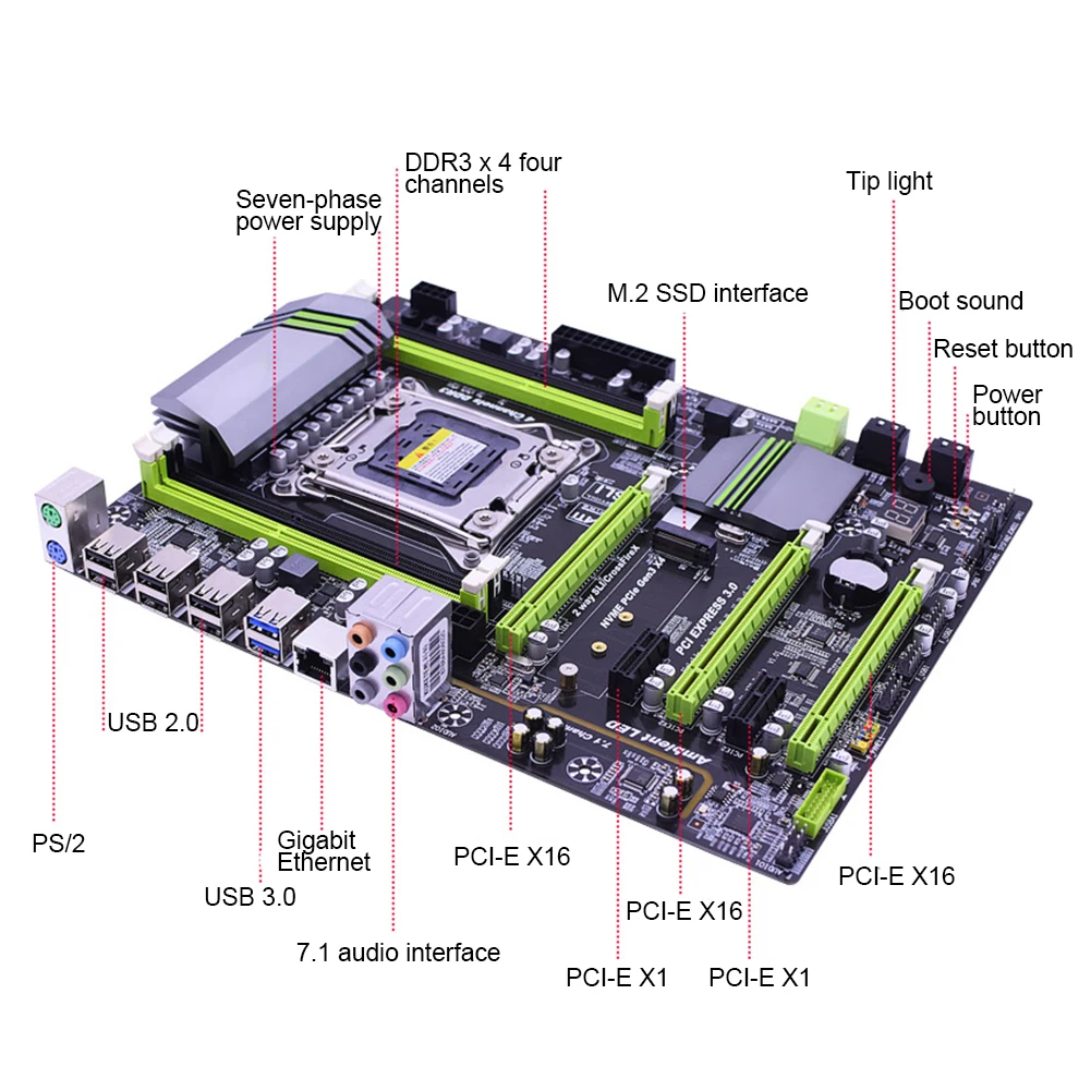 ATX USB 3 0 64G SATA REG Turbo Boost DDR3 Light ECC Inter X79 материнская плата LGA 2011 основная настольный