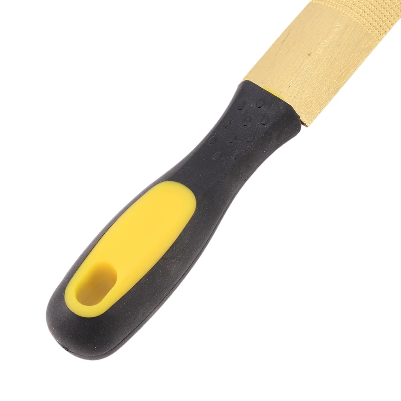 

5Pcs Golden Tapered Wood Rasp with Rubber Handle - Bastard File Rasp Cut File for Wood Carving (4/6/8/10/12 Inches)