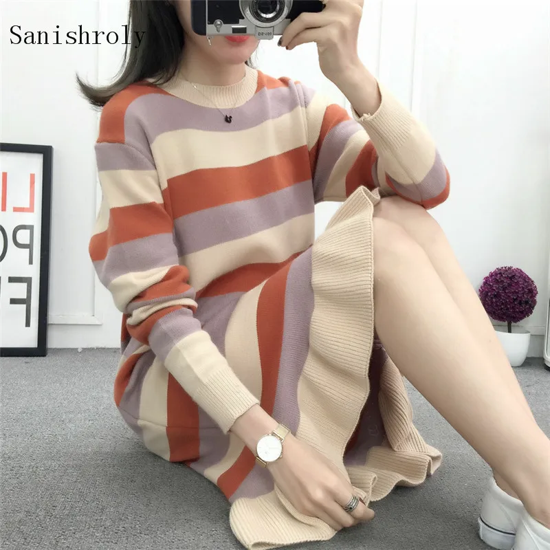 Женское вязаное платье-свитер Sanishroly осенне-зимнее платье-Русалка с длинным