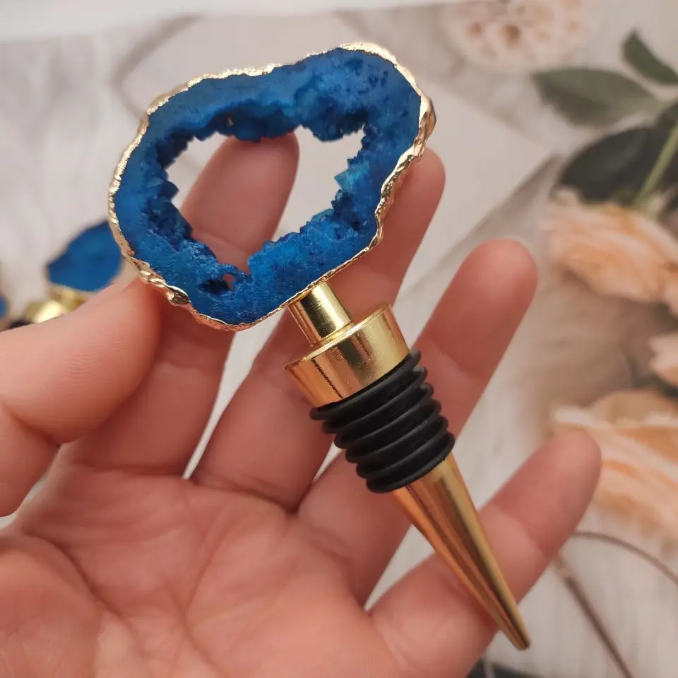 

1 шт. новые коннекторы для вина из натурального голубого Агата