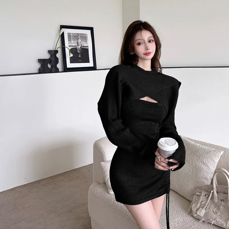 Woherb пикантный комплект из двух предметов трикотажная накидка с двумя сторон +