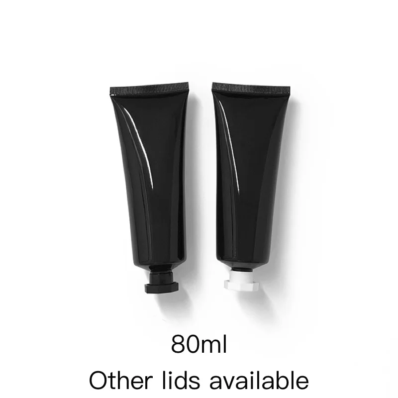 

Бесплатная доставка 80 мл пустой косметический контейнер 80 г Черная Пластиковая мягкая бутылка для макияжа крем лосьон для путешествий мног...