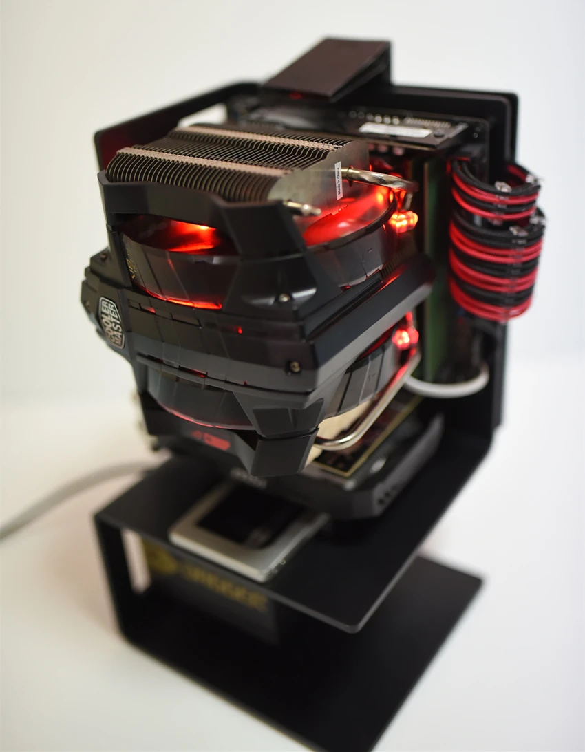 A4 Mini ITX PC чехол на открытом воздухе тестовый стенд Вертикальная рамка из сплава