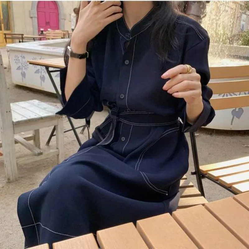 

Plus Size Women's Fat Sister 2020 New Windbreaker-style Loose Mid-length Dress Trend