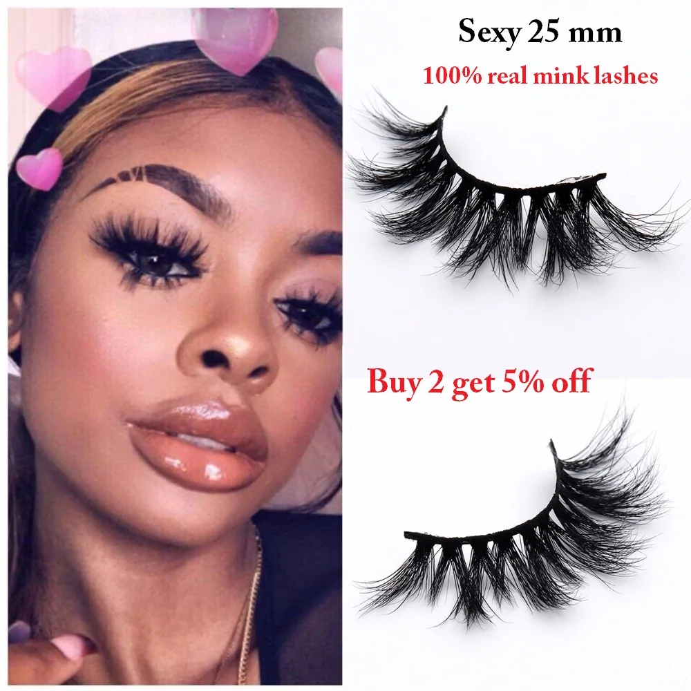 3D норковые ресницы настоящие 25 мм драматические густые накладные ручной работы