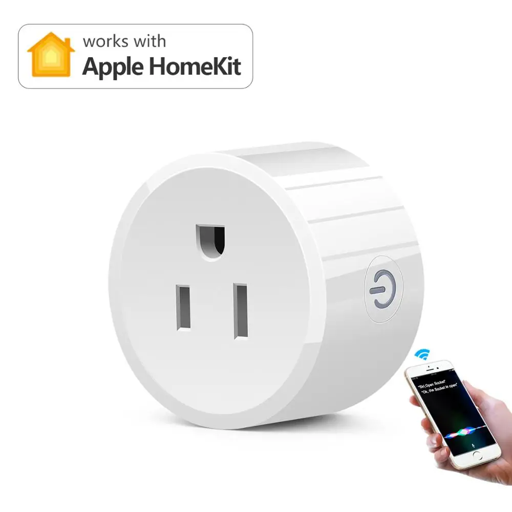 Homekit WIFI умная штепсельная вилка США 10A Siri Голосовое управление домашняя настенная