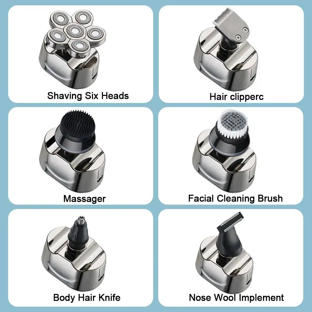 

Multi Grooming Kit Digital Display Electric Shaver Hair Trimmer Beard Electric Razor Wet Dry Men Facial&body Shaving Machine
