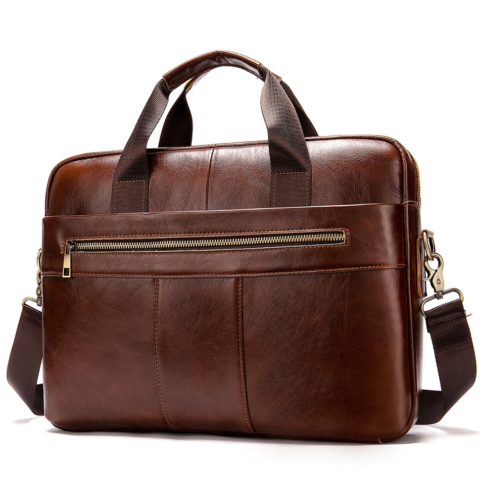 

Bag Men Genuine Leather Briefcase High Quality Brand Business Crossbody Messenger Bags Male Laptop Bag Cowhide Briefcase Handbag