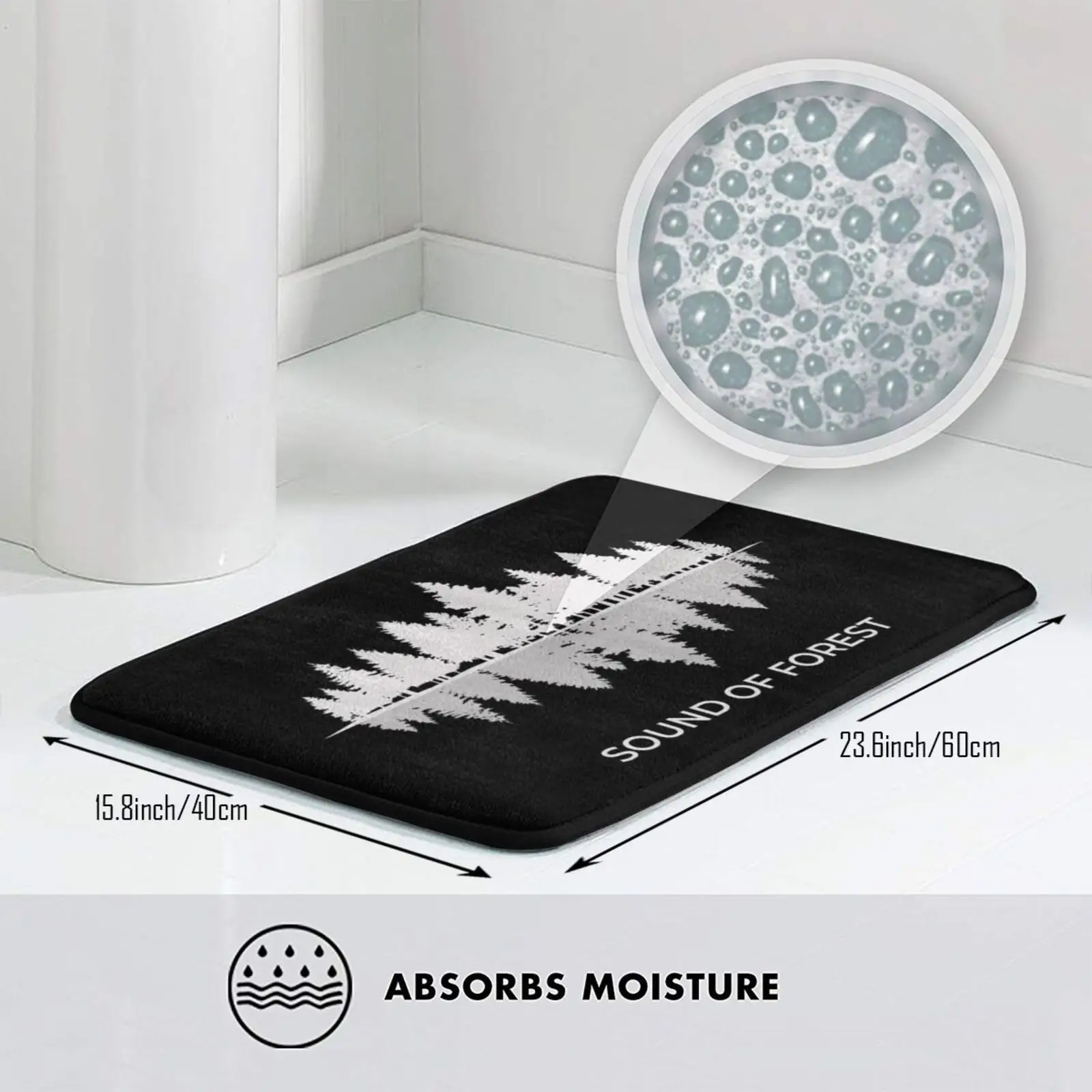 Коврик с изображением леса и звука нескользящий коврик для пола спальни природы