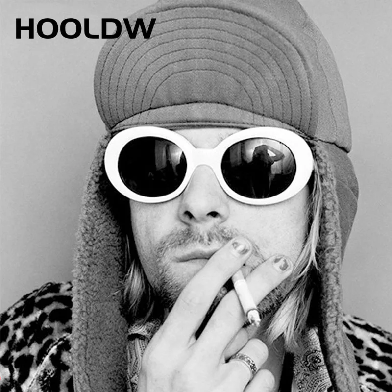 2020 классические Овальные Солнцезащитные очки в стиле Курта Кобейна винтажные