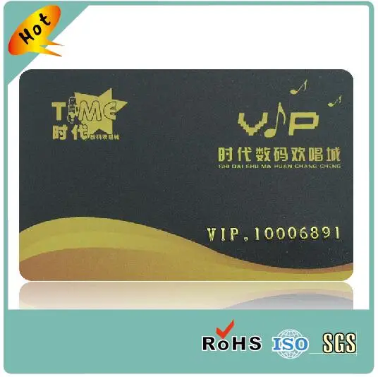 Personalized custom embossed number vip cards printing for competitive price