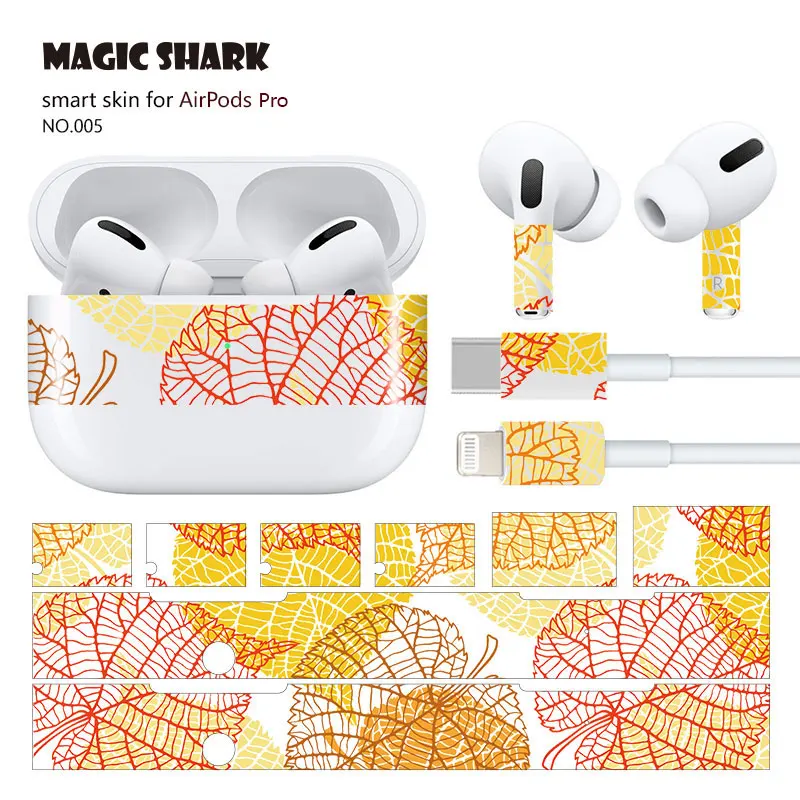  Ultra Thin Clear Leaf Flower Cartoon Panda Crayon Shinchan Stereo UV Sticker Case for Earphone Apple Airpods Pro | Мобильные