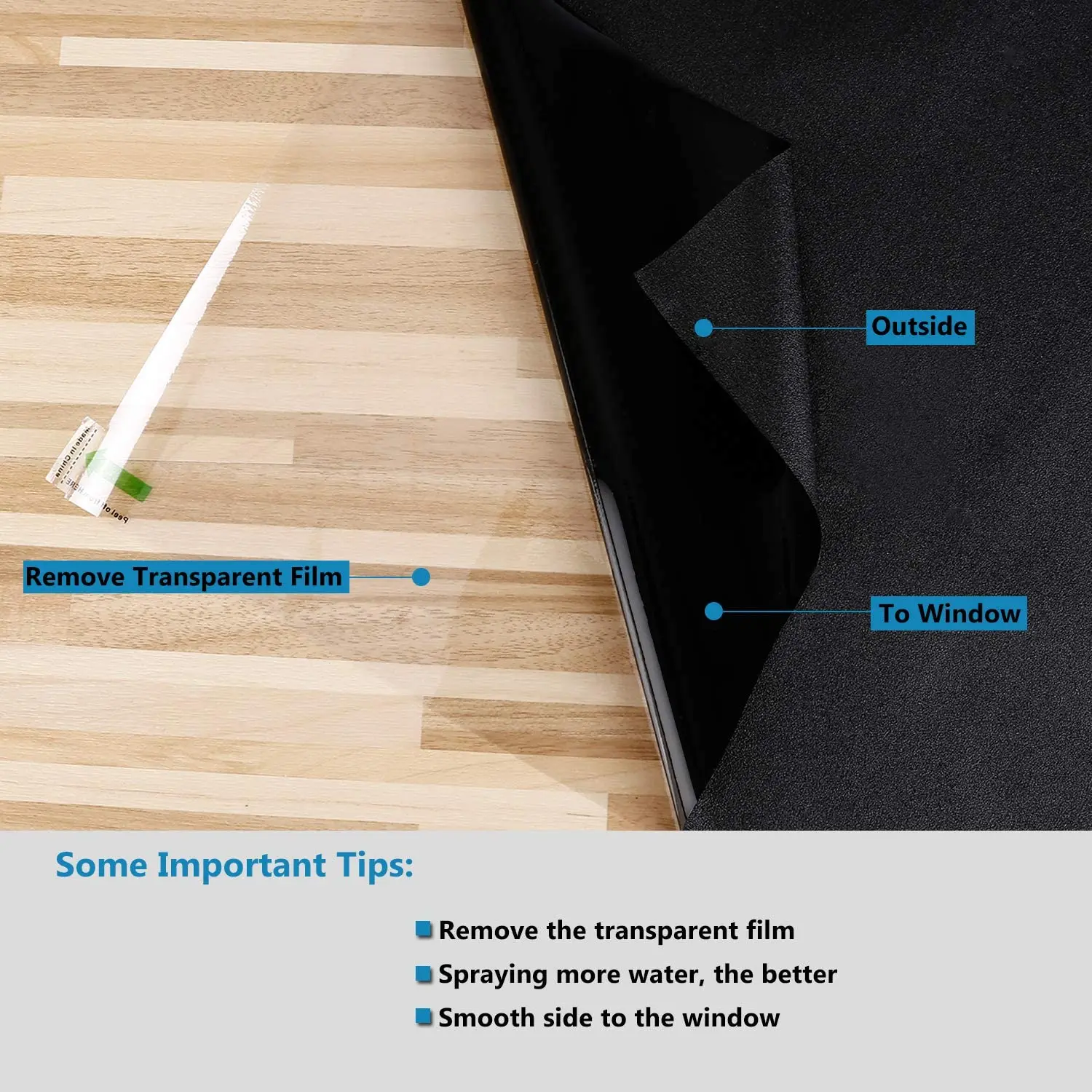 Съемная оконная пленка со светильник защитой 100% статическая полная