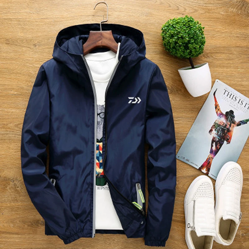 

Daiwa Outdoor S-6XL Big Size Men and Women Jacket Couple Windbreaker Reflective Fishing Clothes Hiking Camping Clothing