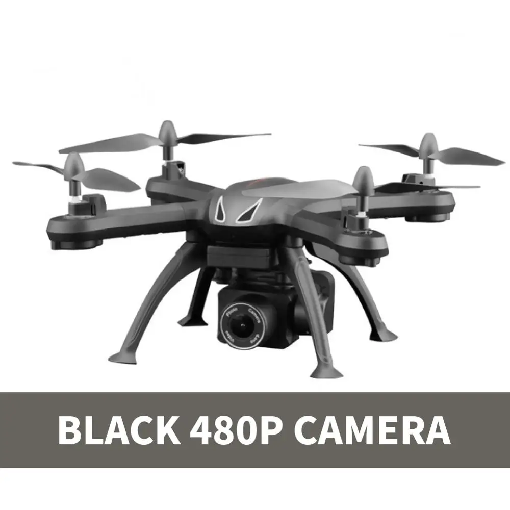 Black 480P Радиоуправляемый Дрон 1080p Квадрокоптер HD камера 2,4 ГГц Wifi Дроны с камерой вид от первого лица аэрофотосъемка Дрон долгий срок службы батареи RC самолет - Цвет: Black 480P
