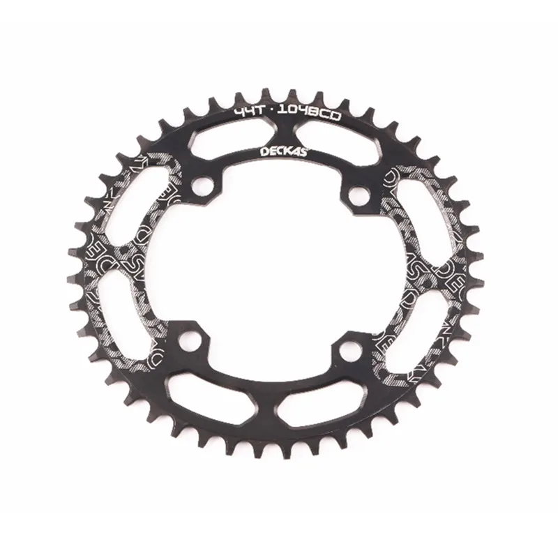 DECKAS круглый 104BCD 40/42/44/46/48/50/52T горный велосипед Звездочка MTB велосипед диаметра окружности болтов(Алюминий узкая широкая цепь из колец цепь BCD 104