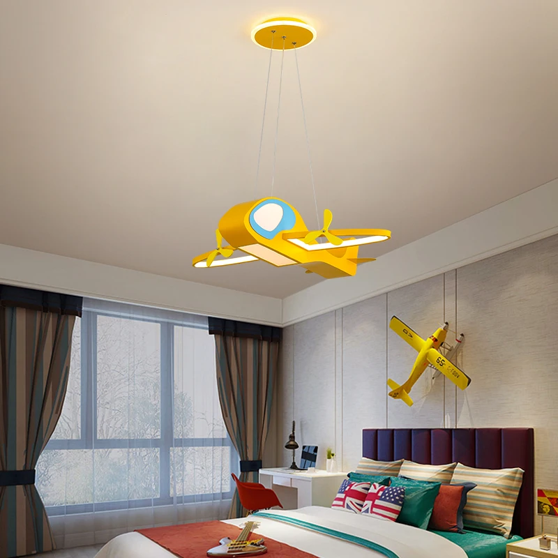 

Child LED Chandelier Interior Lighting Modern airplane shape Chandeliers For Home Living Room Bedroom Minimum Lighting Lamp