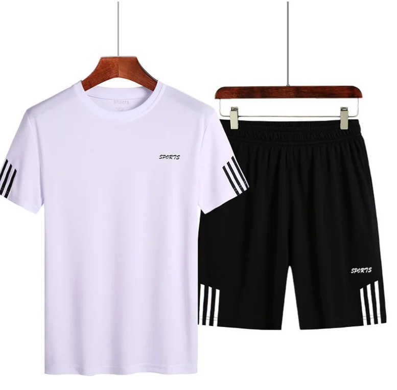 

2020 ldd men's sportswear summer casual sportswear short sleeve men's suit three bar speed dry basketball suit