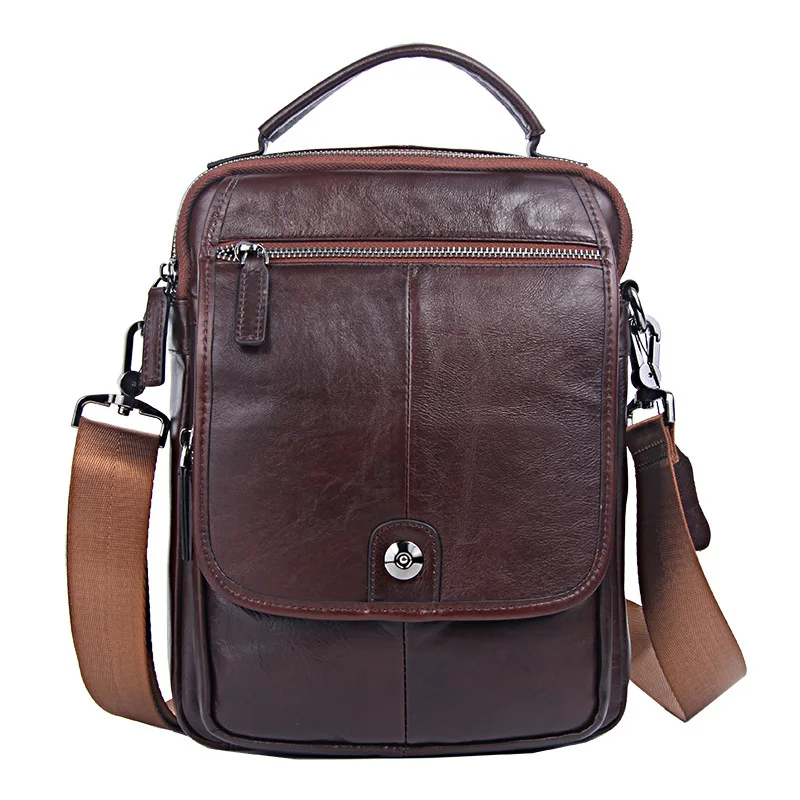 

New Style MEN'S Real-leather Bag MEN'S Single-shoulder Bag Genuine Leather Business MEN'S Handbag Cowhide Messenger Bag Men's