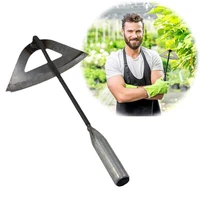 1pc all steel hardened hollow hoe handheld weeding rake planting vegetable farm garden agriculture tool weeding accessories