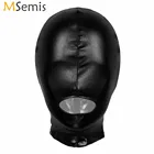 Унисекс, женские и мужские костюмы, блестящие металлические головные уборы с отверстием для рта, маска на все лицо, капюшон для ролевых игр, костюм