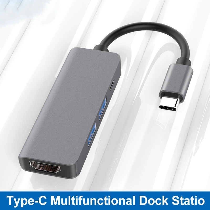 Miracare Thunderbolt 4 in1 USB C к HDMI совместимого адаптера 2x USB3.0 PD Type usb хаб для Huawei P20 Pro Samsung Dex