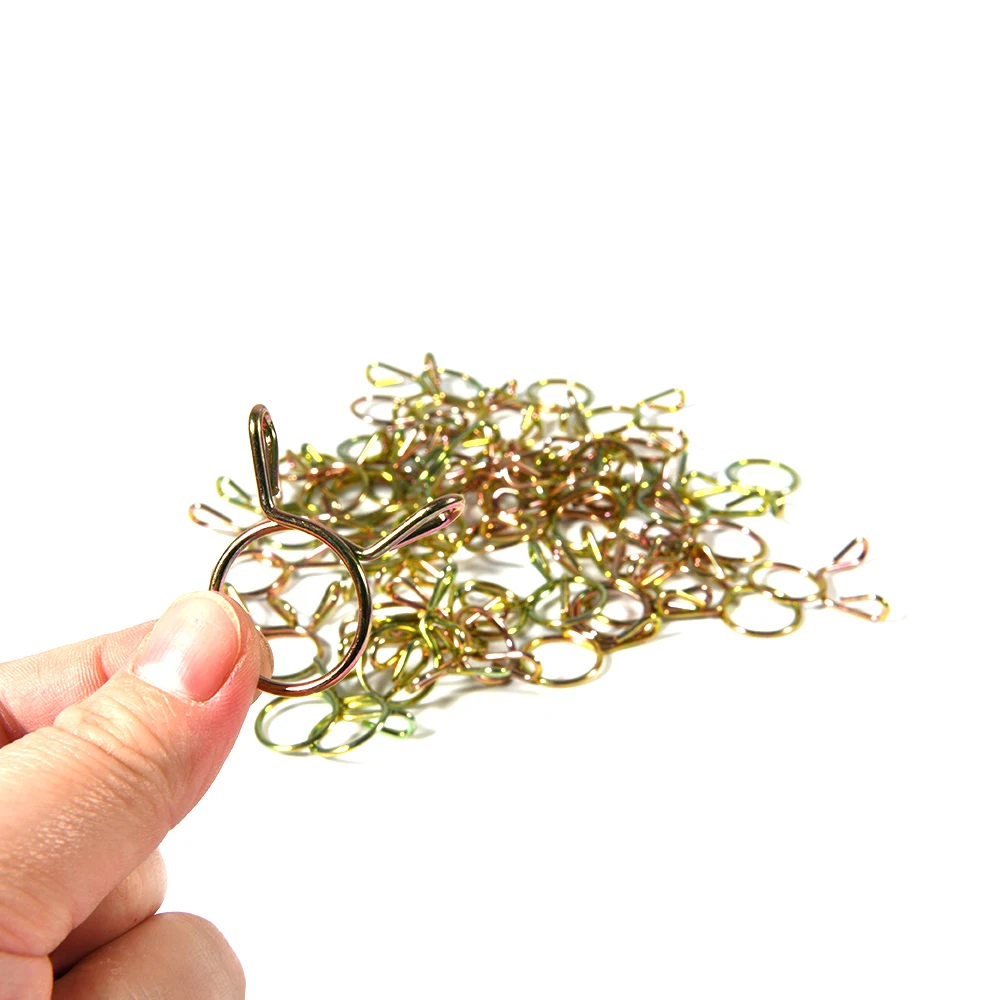 

10pcs Hose Clamp High Quality Zinc Plated Spring Clips Gear Hose Fuel Line Clamp for Boats Hose Clamp