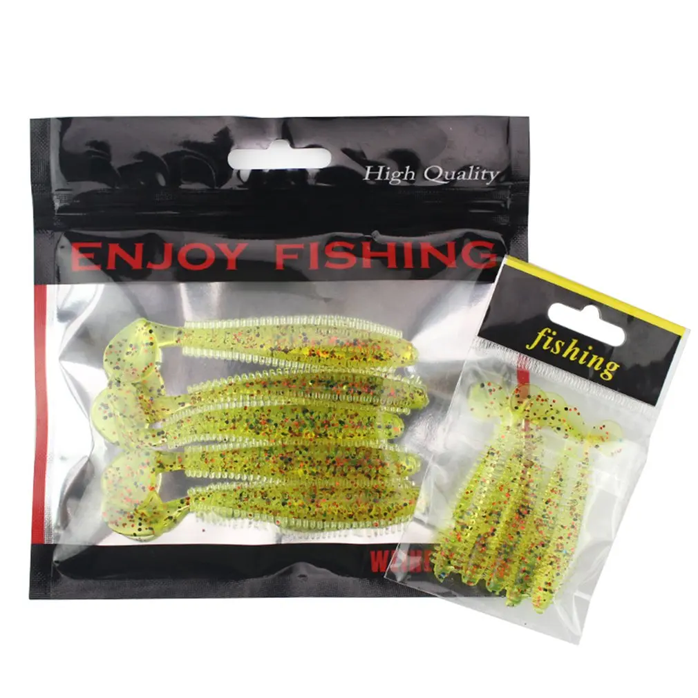 5 шт. 60 мм 90 рыболовная Мягкая приманка морской огурец весло Т образный хвост