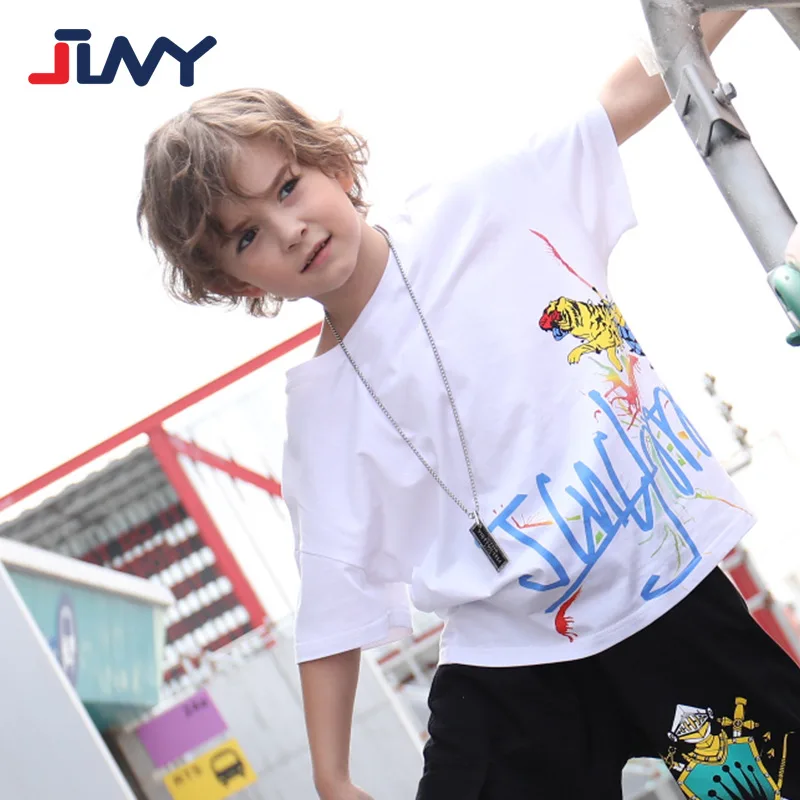 

JLNY Fashion Children's Wear 2021 Summer New Boys Shirt Short Sleeve T-shirt